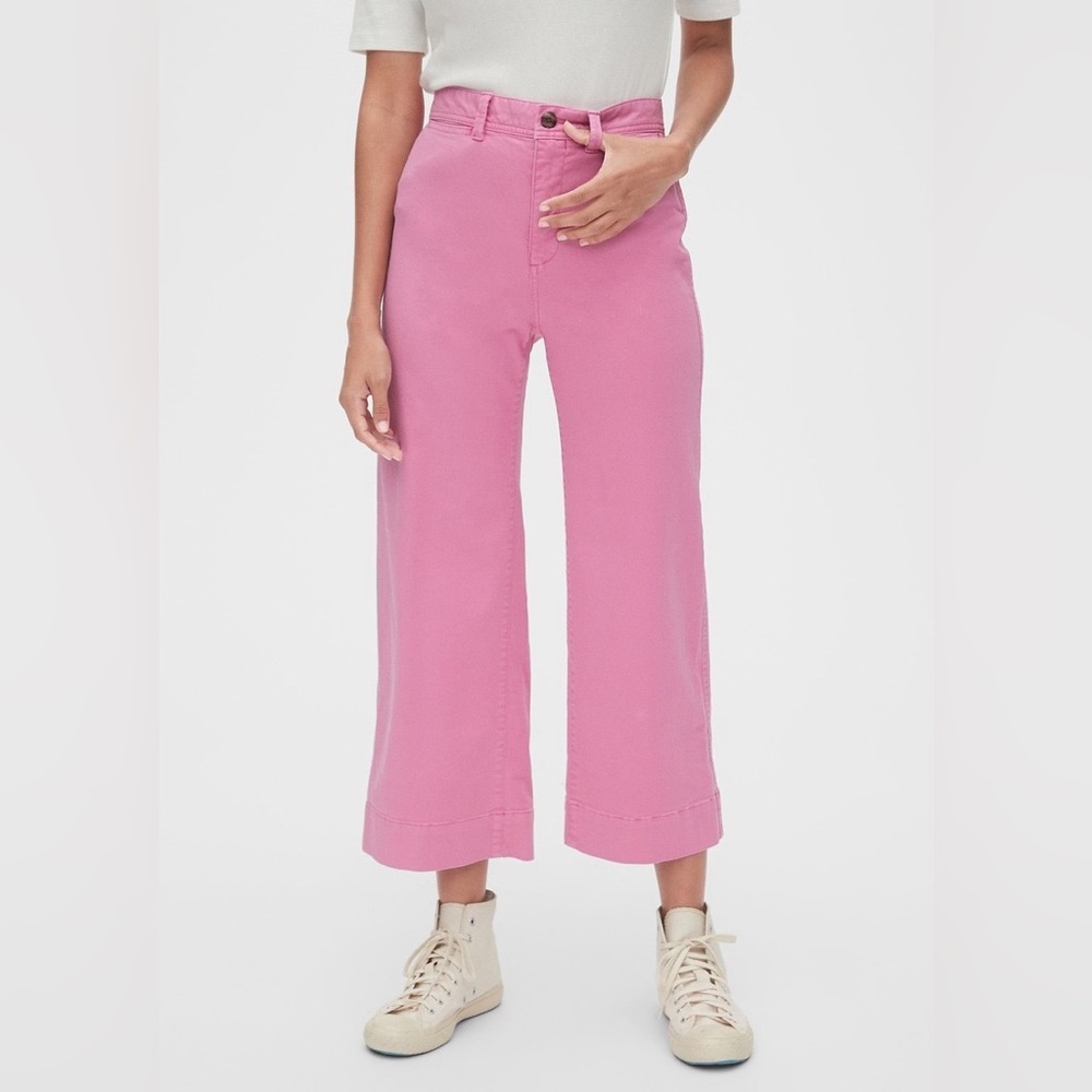 Gap High Rise Wide Leg Crop Pants